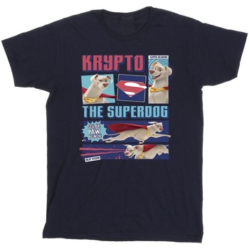 textil Niño Camisetas manga corta Dc Comics DC Super Pets Krypto The Super Dog Azul