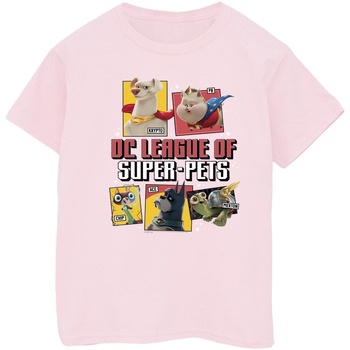 textil Niño Camisetas manga corta Dc Comics DC League Of Super-Pets Profile Rojo