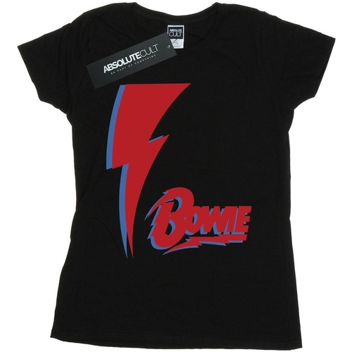 textil Mujer Camisetas manga larga David Bowie Red Bolt Negro