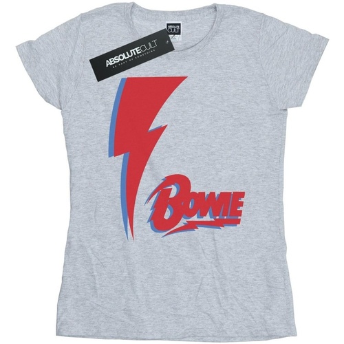 textil Mujer Camisetas manga larga David Bowie BI16669 Gris