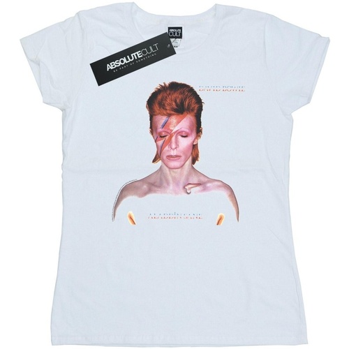 textil Mujer Camisetas manga larga David Bowie BI16689 Blanco