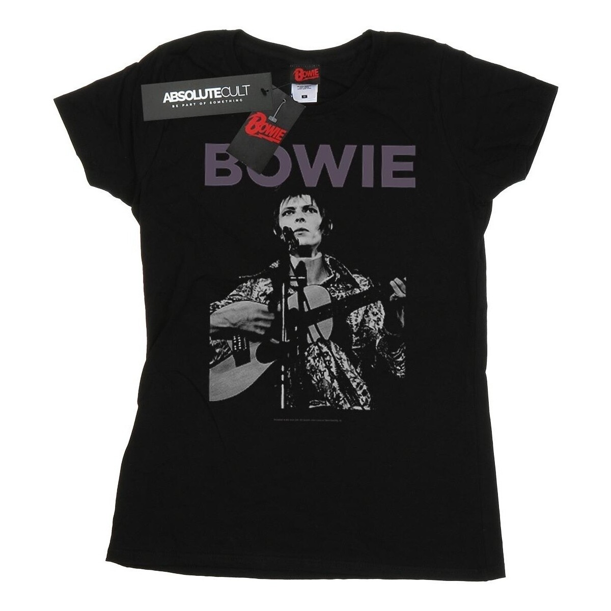 textil Mujer Camisetas manga larga David Bowie Rock Poster Negro