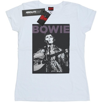 textil Mujer Camisetas manga larga David Bowie Rock Poster Blanco
