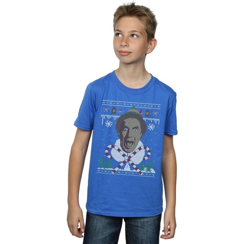 textil Niño Tops y Camisetas Elf Christmas Fair Isle Azul