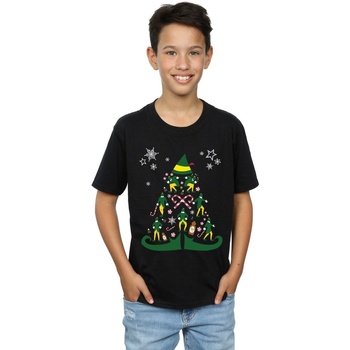 textil Niño Camisetas manga corta Elf Christmas Tree Negro