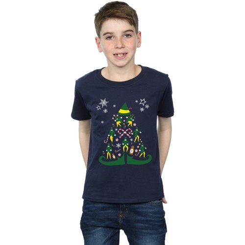 textil Niño Tops y Camisetas Elf Christmas Tree Azul
