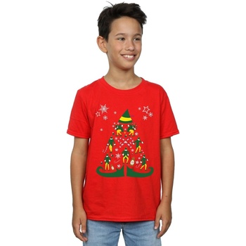 textil Niño Camisetas manga corta Elf Christmas Tree Rojo