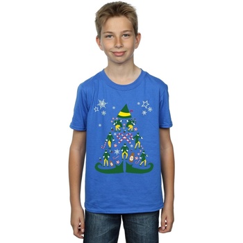 textil Niño Camisetas manga corta Elf Christmas Tree Azul