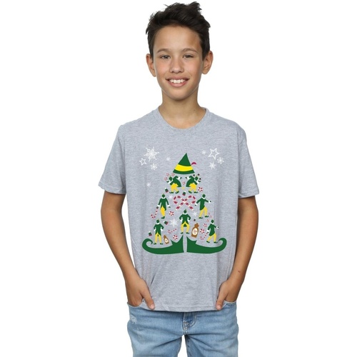 textil Niño Camisetas manga corta Elf Christmas Tree Gris