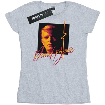 textil Mujer Camisetas manga larga David Bowie BI16727 Gris