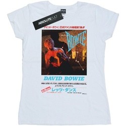 textil Mujer Camisetas manga larga David Bowie Asian Poster Blanco