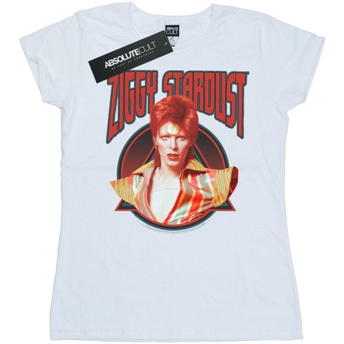 textil Mujer Camisetas manga larga David Bowie Ziggy Stardust Blanco