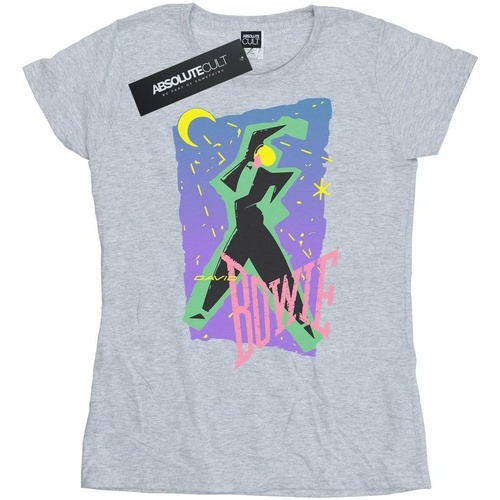 textil Mujer Camisetas manga larga David Bowie Moonlight Dance Gris