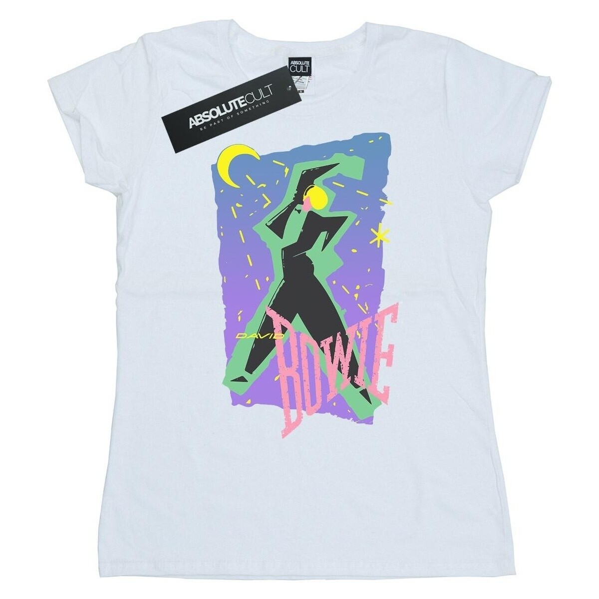 textil Mujer Camisetas manga larga David Bowie Moonlight Dance Blanco