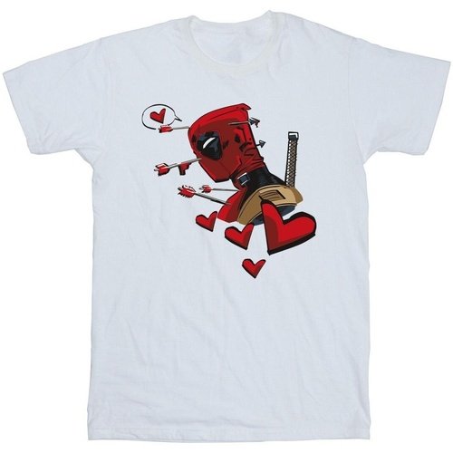 textil Niña Camisetas manga larga Marvel Deadpool Love Arrow Blanco