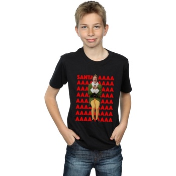 textil Niño Camisetas manga corta Elf Buddy Santa Scream Negro