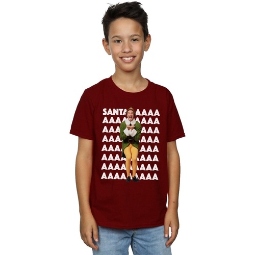 textil Niño Camisetas manga corta Elf Buddy Santa Scream Multicolor
