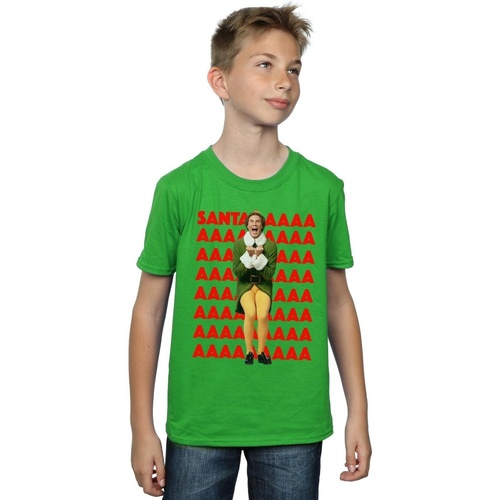 textil Niño Camisetas manga corta Elf Buddy Santa Scream Verde