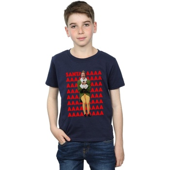 textil Niño Tops y Camisetas Elf Buddy Santa Scream Azul