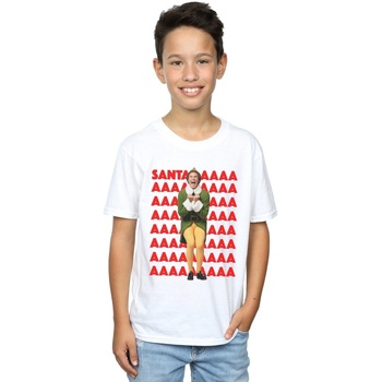 textil Niño Camisetas manga corta Elf Buddy Santa Scream Blanco