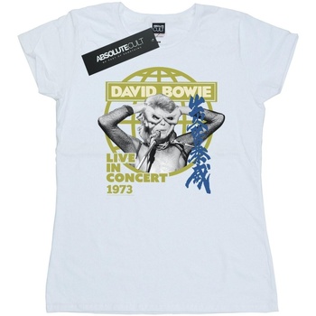 textil Mujer Camisetas manga larga David Bowie Live In Concert Blanco