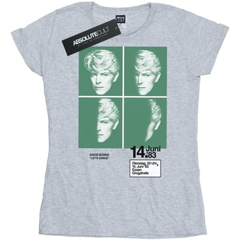 textil Mujer Camisetas manga larga David Bowie 1983 Concert Poster Gris