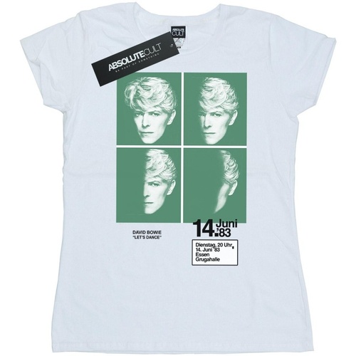 textil Mujer Camisetas manga larga David Bowie BI16766 Blanco