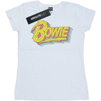 textil Mujer Camisetas manga larga David Bowie Moonlight 90s Logo Blanco