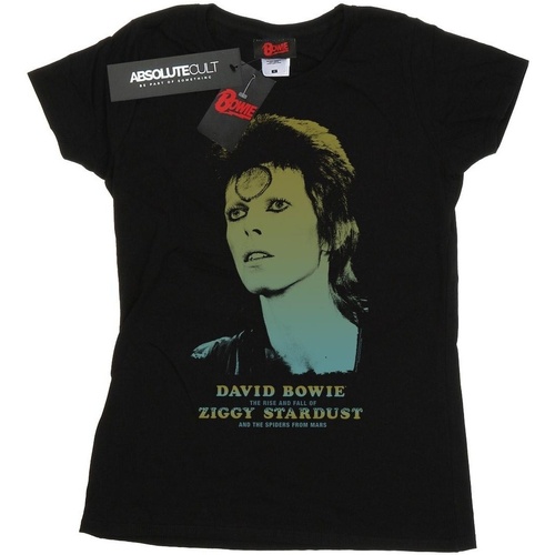 textil Mujer Camisetas manga larga David Bowie Ziggy Gradient Negro