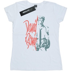 textil Mujer Camisetas manga larga David Bowie Mono Shout Blanco