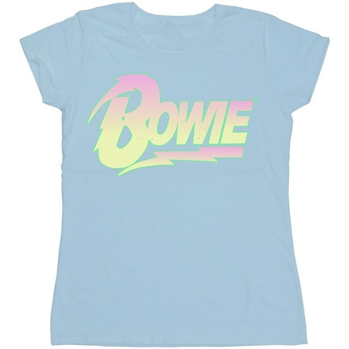 textil Mujer Camisetas manga larga David Bowie BI16817 Azul
