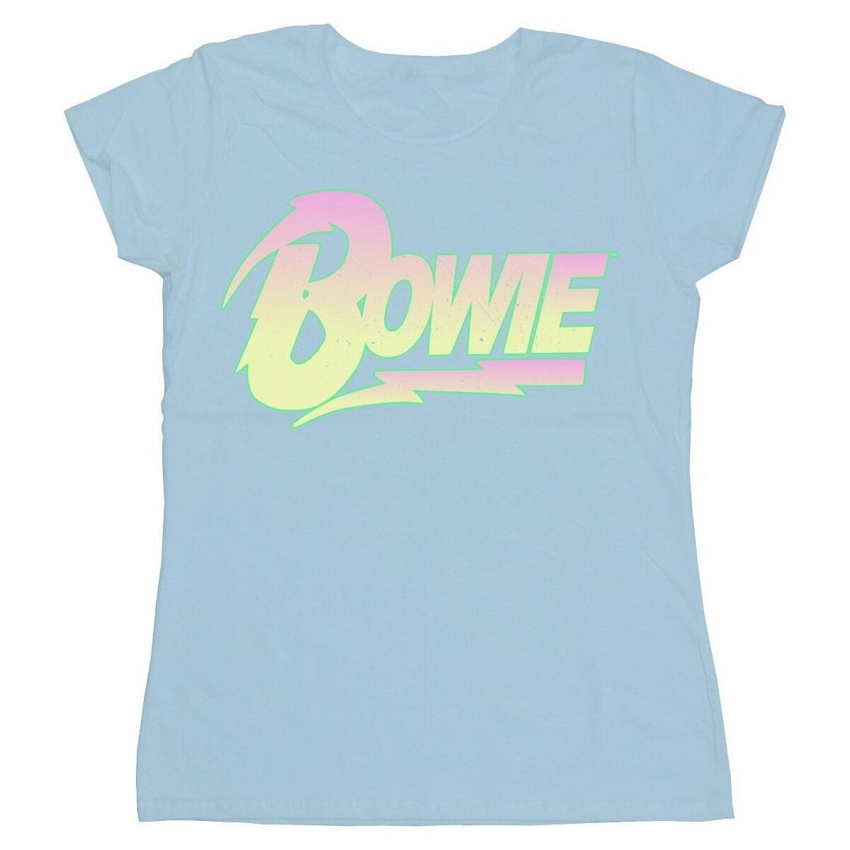textil Mujer Camisetas manga larga David Bowie Neon Logo Azul