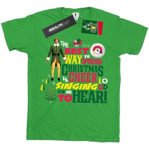 textil Niña Camisetas manga larga Elf Christmas Cheer Verde