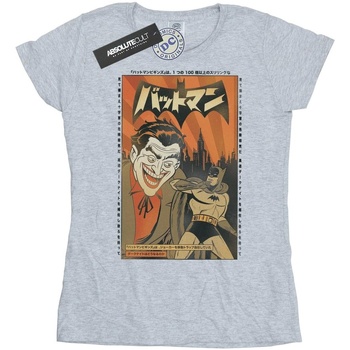 textil Mujer Camisetas manga larga Dc Comics The Joker Cover Gris