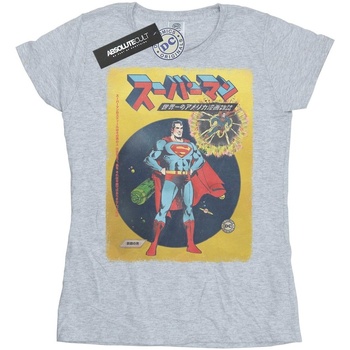 textil Mujer Camisetas manga larga Dc Comics Superman International Cover Gris