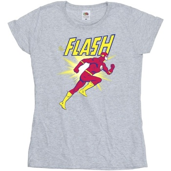 textil Mujer Camisetas manga larga Dc Comics The Flash Running Gris