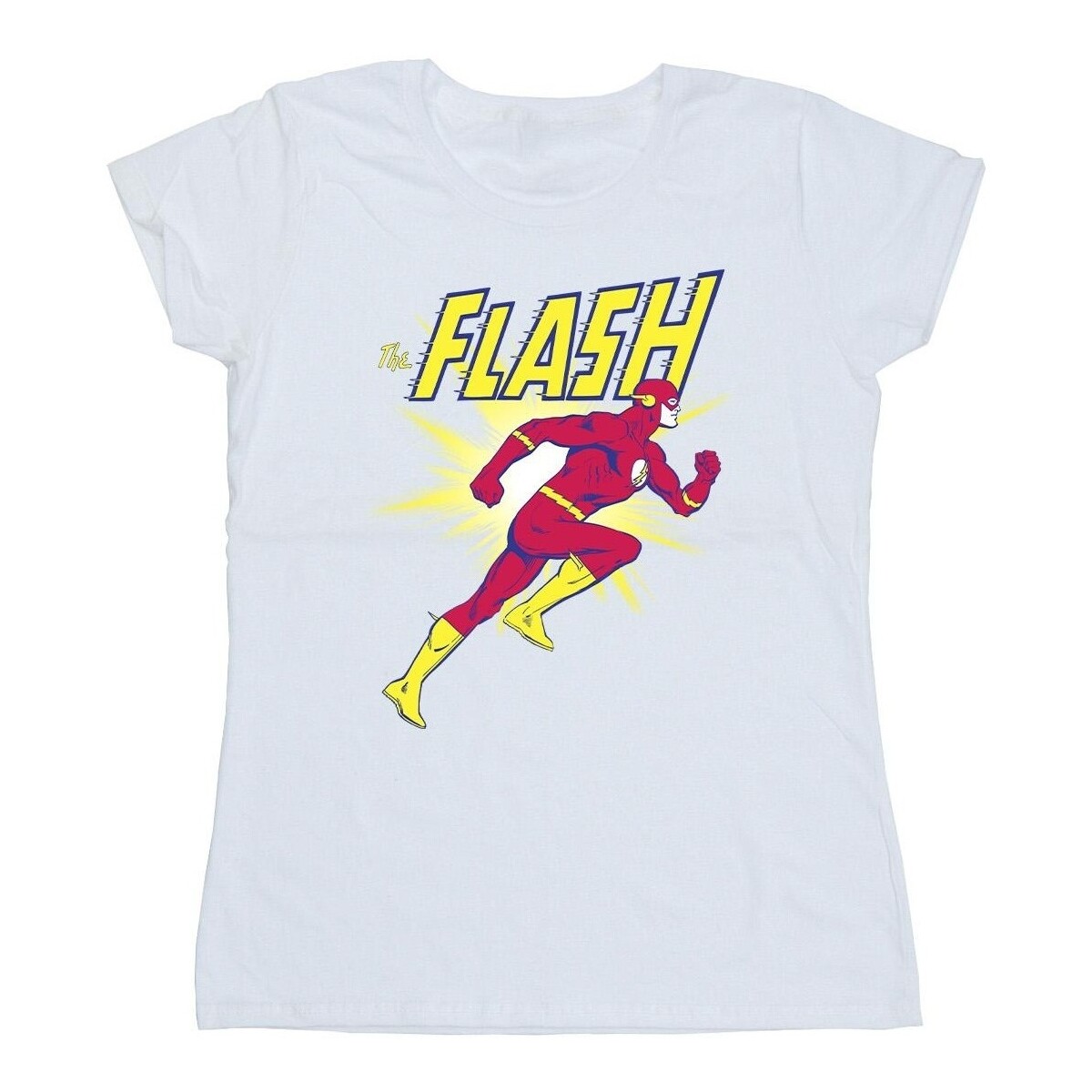 textil Mujer Camisetas manga larga Dc Comics The Flash Running Blanco