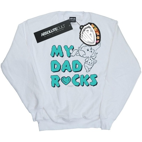 textil Niña Sudaderas The Flintstones Pebbles My Dad Rocks Blanco