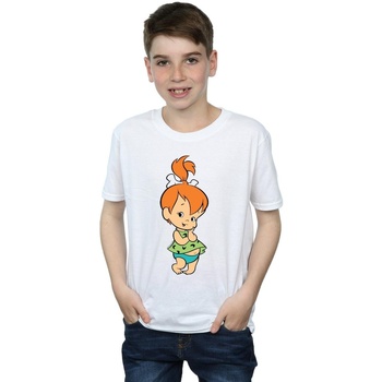 textil Niño Camisetas manga corta The Flintstones Pebbles Flintstone Blanco