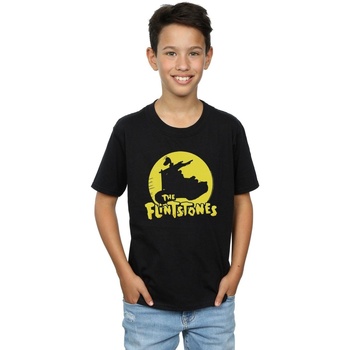 textil Niño Camisetas manga corta The Flintstones Car Silhouette Negro