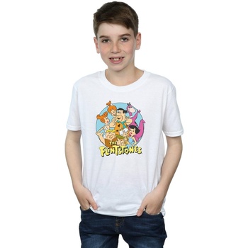 textil Niño Camisetas manga corta The Flintstones Group Circle Blanco