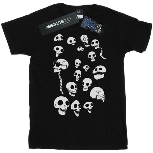 textil Hombre Camisetas manga larga Corpse Bride Afterlife Skulls Negro