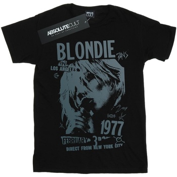 textil Niña Camisetas manga larga Blondie Tour 1977 Chest Negro