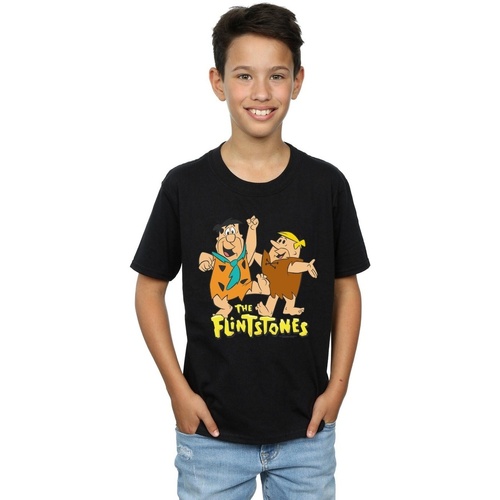textil Niño Camisetas manga corta The Flintstones Fred And Barney Negro