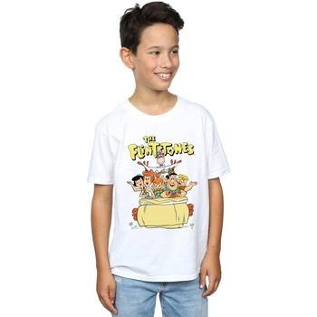 textil Niño Camisetas manga corta The Flintstones The The Ride Blanco