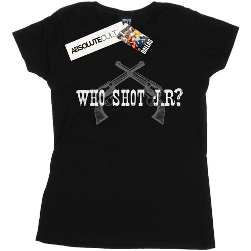 textil Mujer Camisetas manga larga Dallas Who Shot J.R. Negro