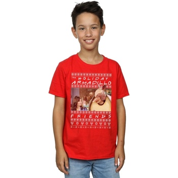 textil Niño Camisetas manga corta Friends Fair Isle Holiday Armadillo Rojo