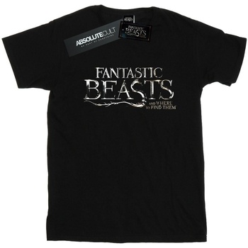 textil Niña Camisetas manga larga Fantastic Beasts Text Logo Negro