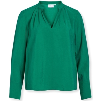 textil Mujer Tops / Blusas Vila Top Milla L/S - Ultramarine Green Verde