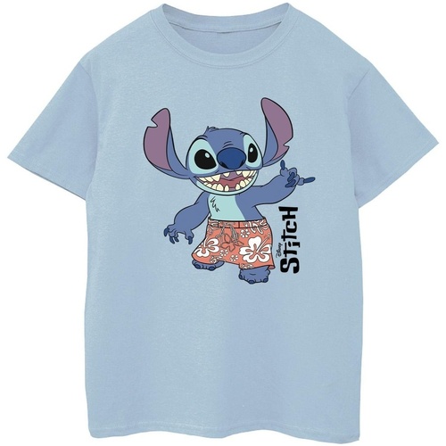 textil Niña Camisetas manga corta Disney Lilo & Stitch Bermuda Shorts Azul